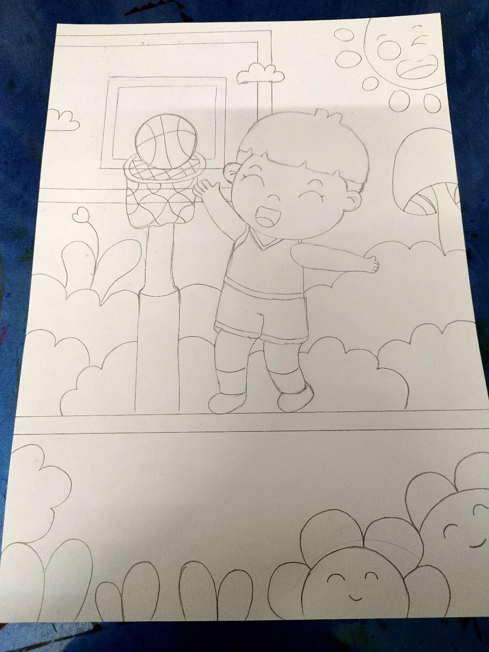 关于篮球的画 关于篮球的画